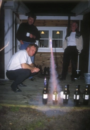 Celebrating the day's catch Celebrating the day's catch